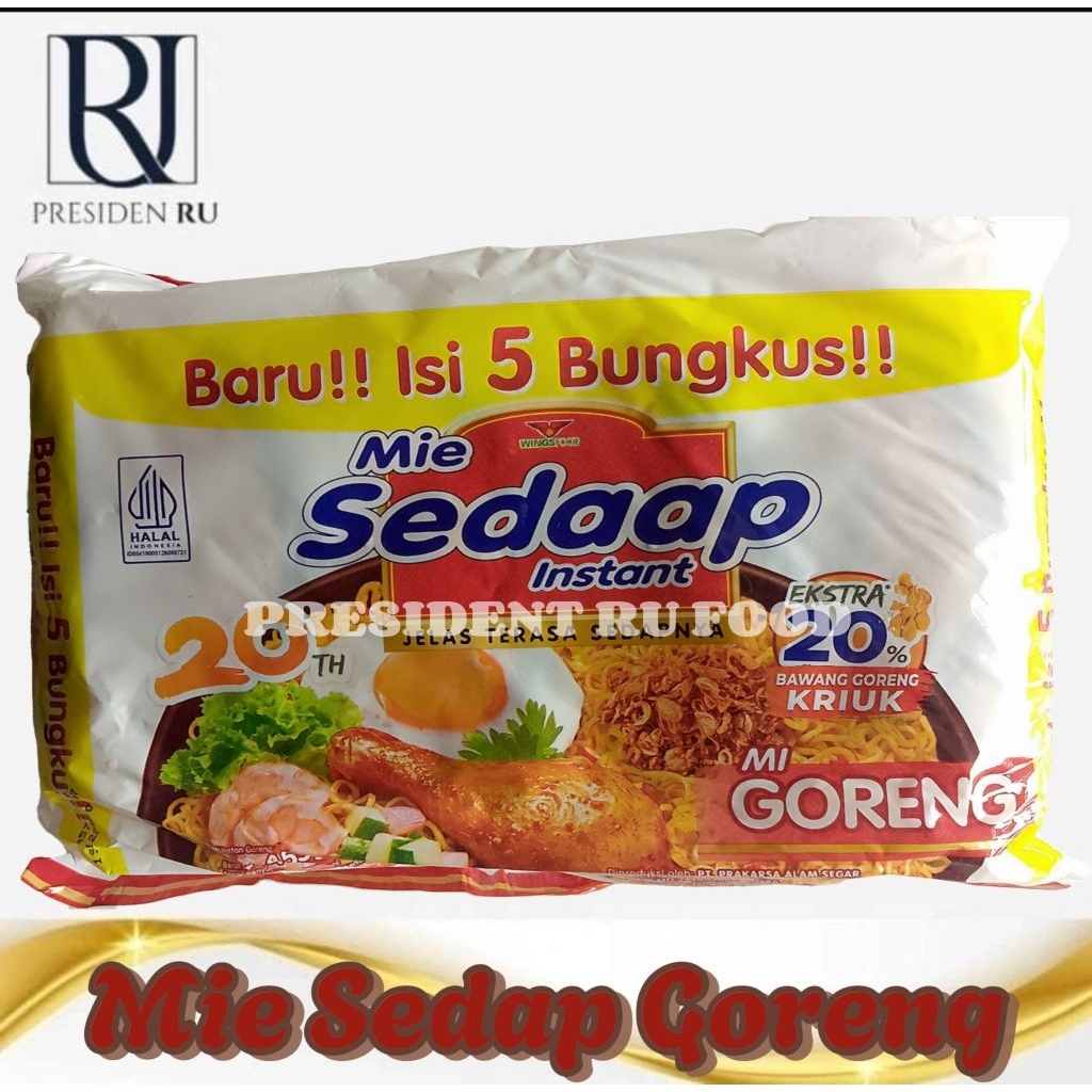 

Mie Sedaap Instan Goreng 5 pcs (Isi 5 Bungkus @91gr) – Total 455gr