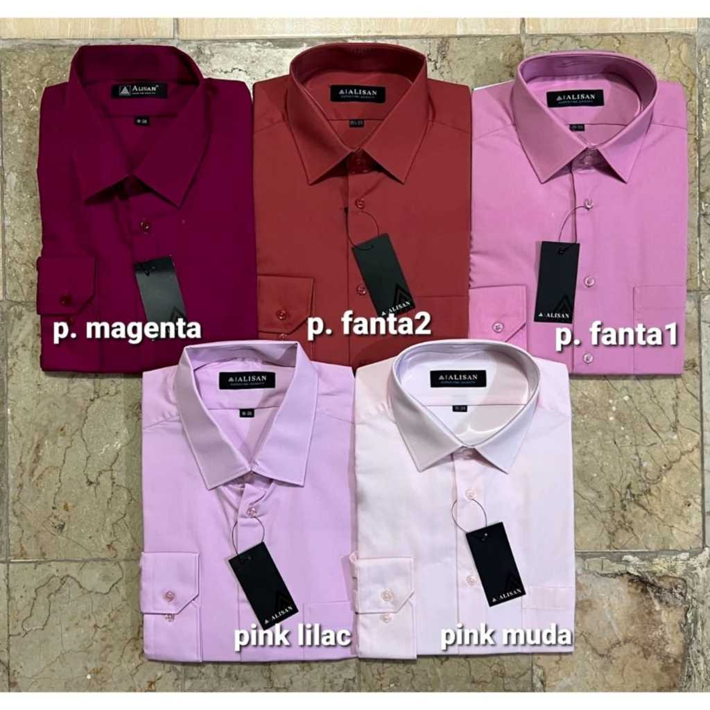 ALISAN PREMIUM - Kemeja ALISAN polos lengan PANJANG / PENDEK 100 % ORIGINAL | KEMEJA POLOS LENGAN PA