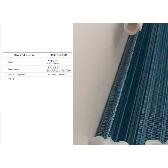 EVAPORATOR AC SAMSUNG AR09NRFLDWKNSE ORIGINAL DB82-04368A