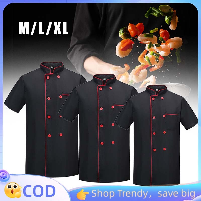 Baju Koki Hitam Baju Chef Pria Baju Kitchen Chef Pria Baju Koki Premium
