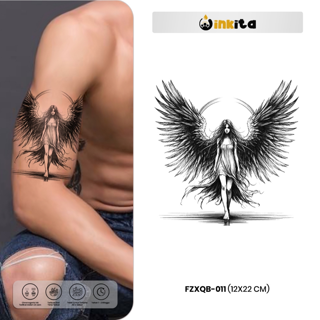 INKITA-Tato Temporer Sementara Semi Permanen Sayap Anget Tattoo Fruit Ink Tatoo Temporary Wanita ang