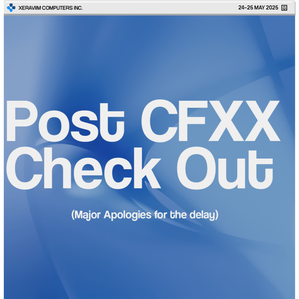 

CO Post CFXX (DO NOT CHECK OUT IF YOU DID NOT RECEIVE AN EMAIL)
