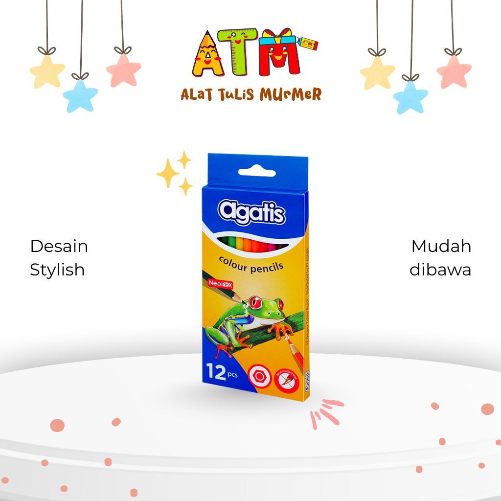 

pensil warna isi 12/pinsil warna isi 12/pensil warna AGATIS Pensil Warna Neopex Eco Hexagonal 12 Warna full length