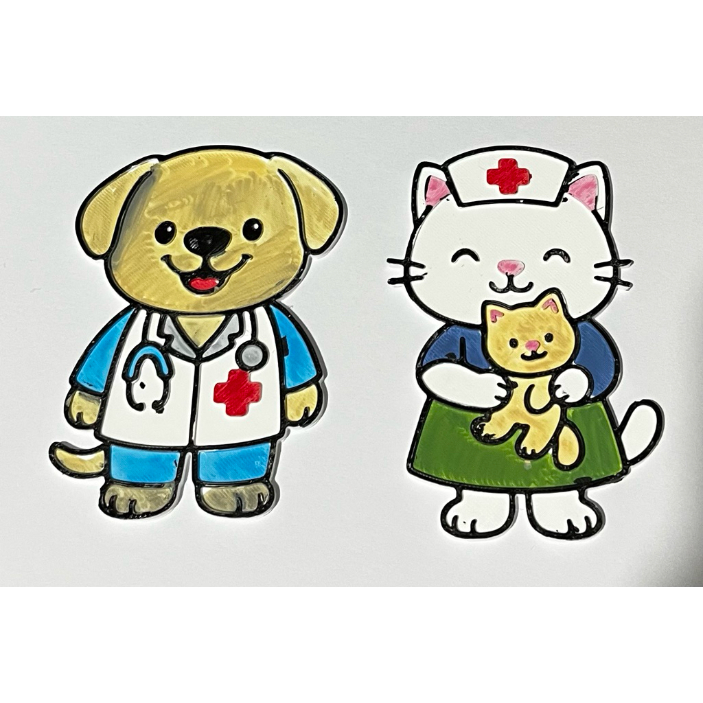 DIY mewarnai Doctor & Nurse - Activity anak anak