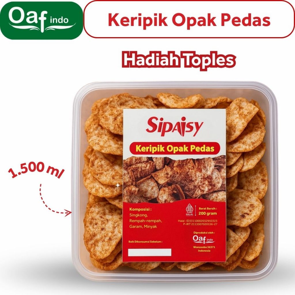 

Sipaisy Keripik Opak Pedas Khas Wonosobo Kemasan Toples