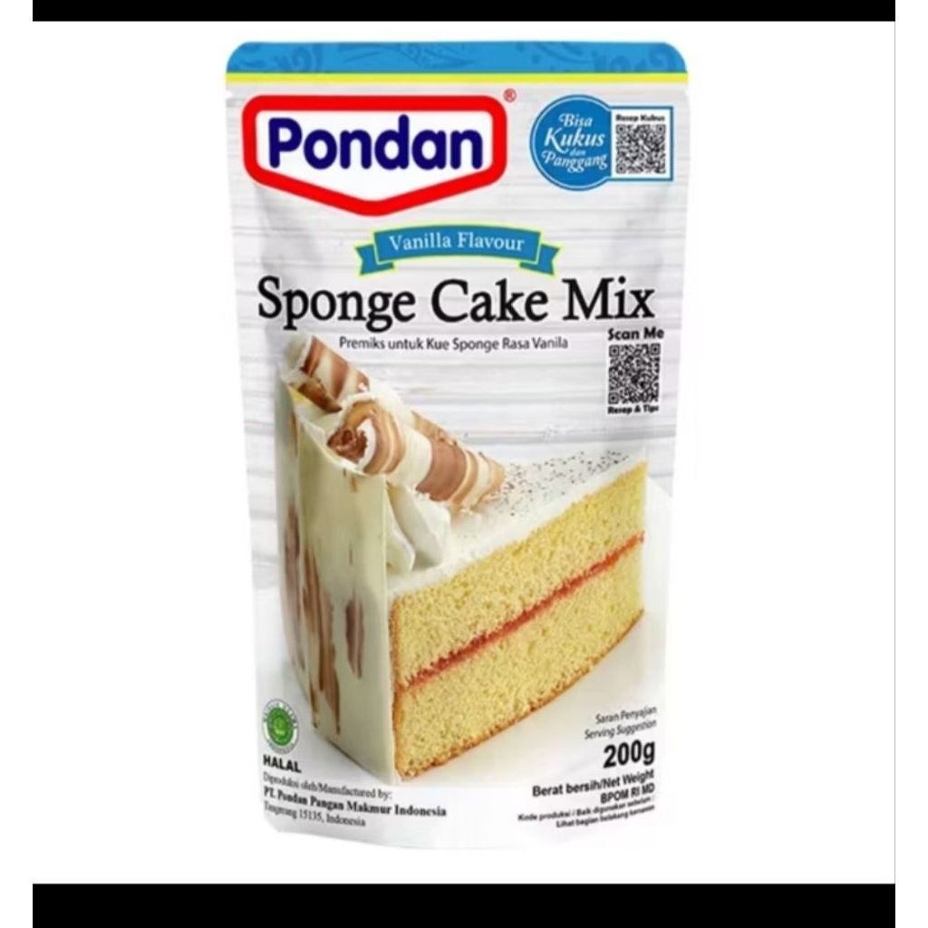 

PONDAN SPONGE CAKE Rasa Vanilla, Pandan, Coklat 200gr