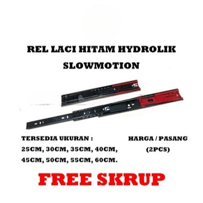 Rel Laci Meja Belajar Kantor Rel Besi Meja Laci Anti Slip Kokoh Premium Quality