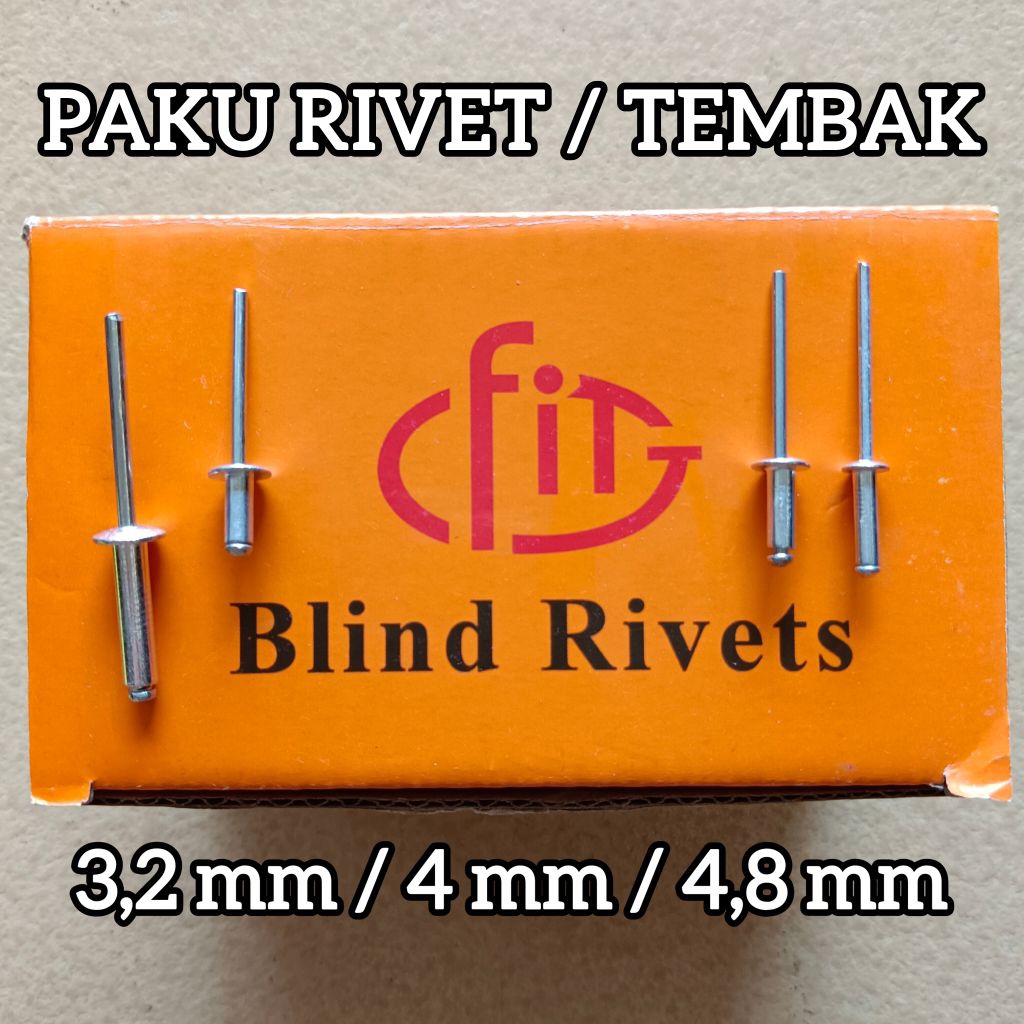 [PER PCS] PAKU TEMBAK / PAKU RIVET / PAKU KELING / BLIND RIVET