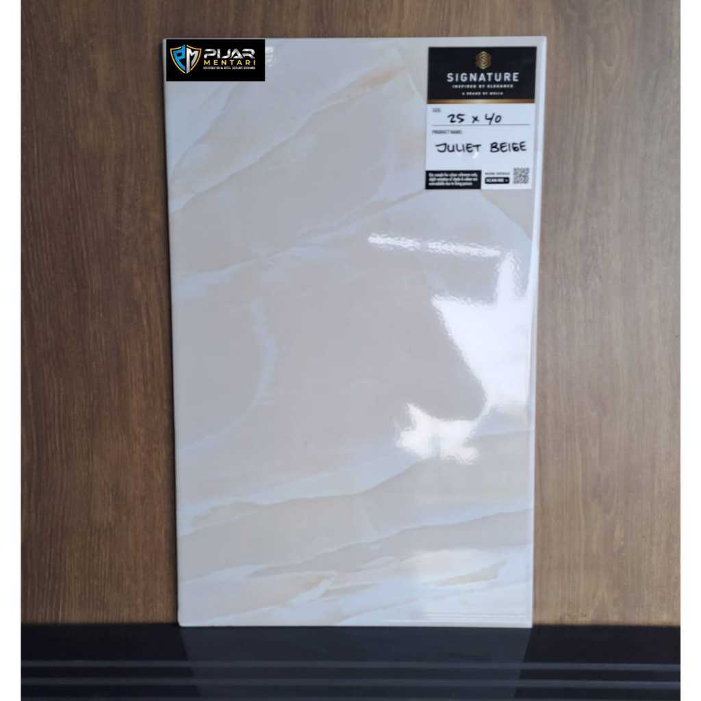 KERAMIK DINDING 25X40 MULIA SIGNATURE JULIET BEIGE