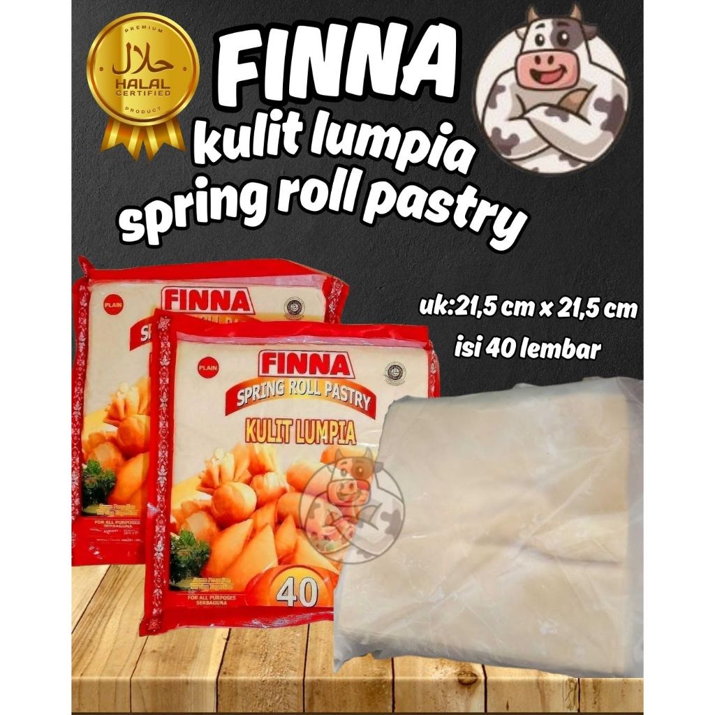 

FINNA KULIT LUMPIA/ SPRING ROLL PASTRY UKURAN 21,5CM X 21,5CM ISI 40 LEMBAR
