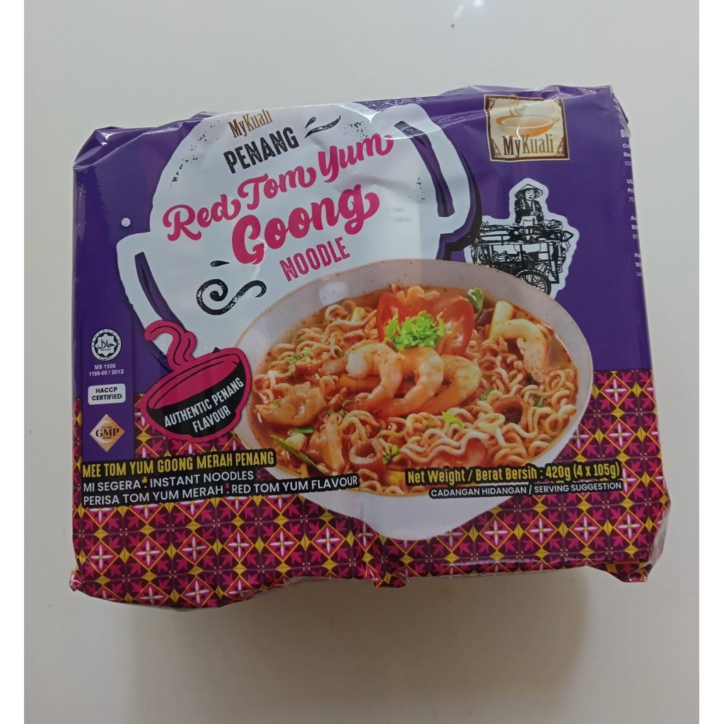 

Penang Red Tom Yum Goong Noodle (4x105 gr) Mykuali