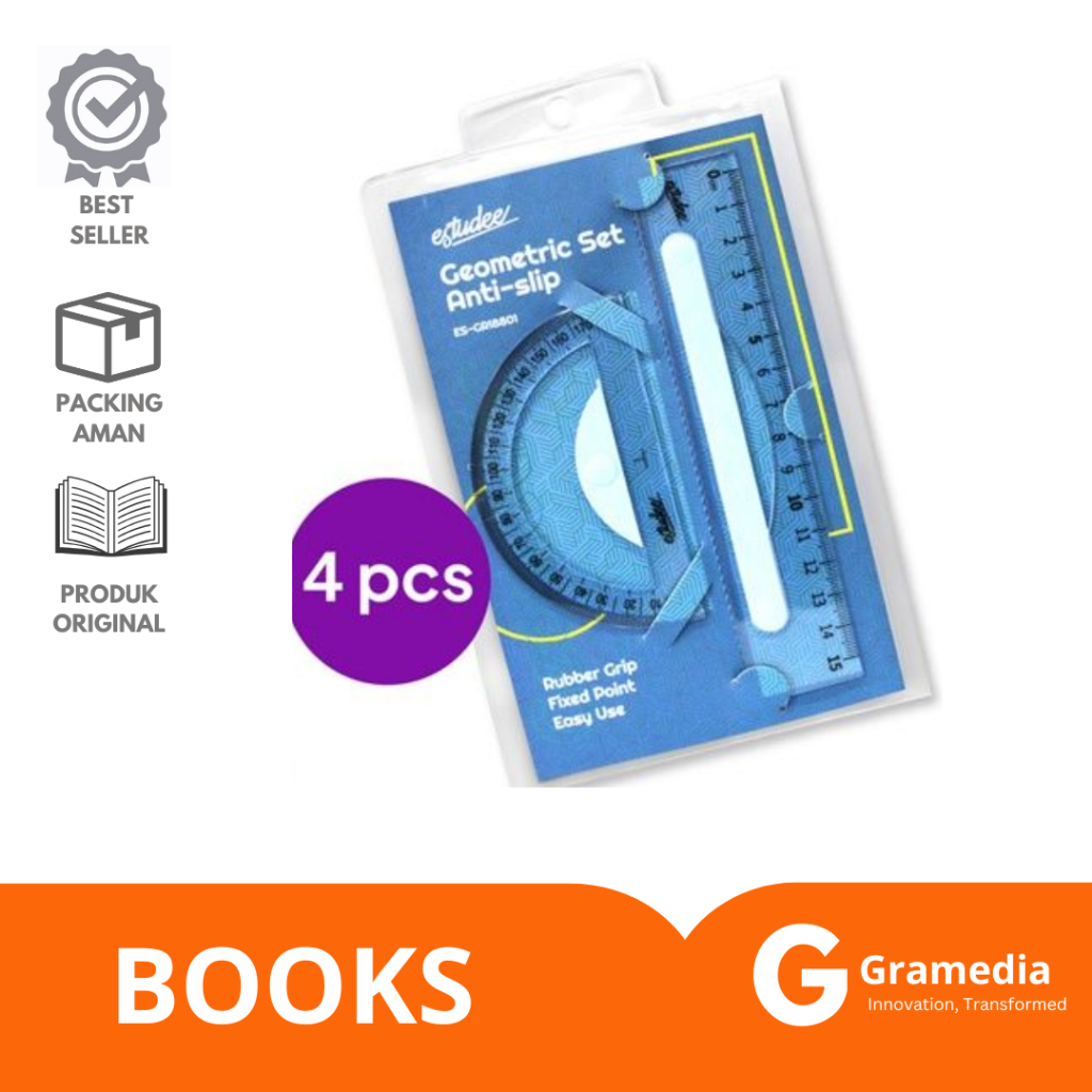 

Gramedia Lampung - Paket Penggaris Estudee Geometric Set Anti-Slip Blue