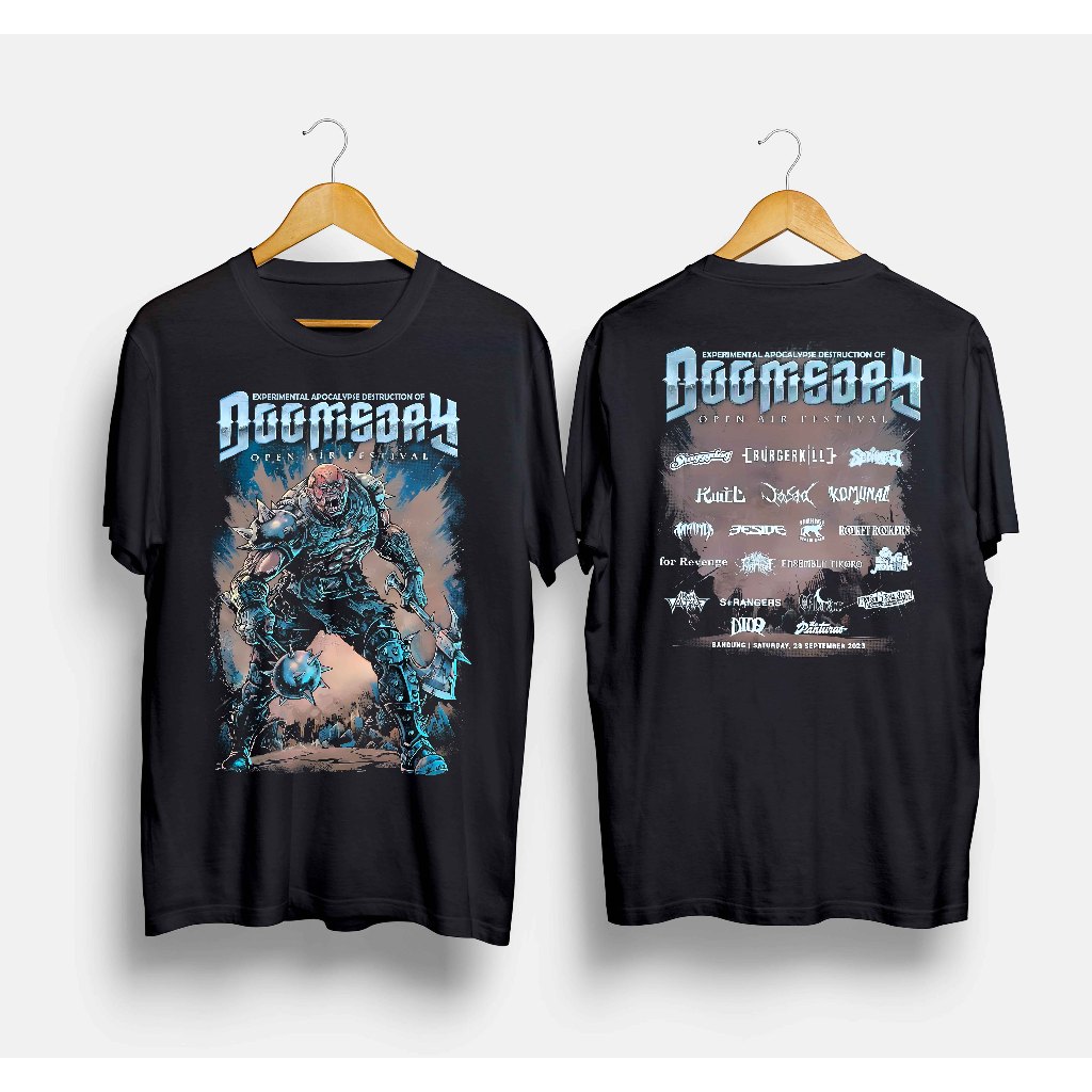 Tshirt Band Doomsday - Open Air Festival / Kaos Musik Rock Metal