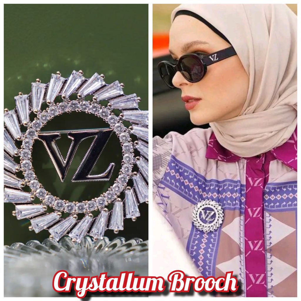VIVI ZUBEDI CRYSTALLUM BROOCH