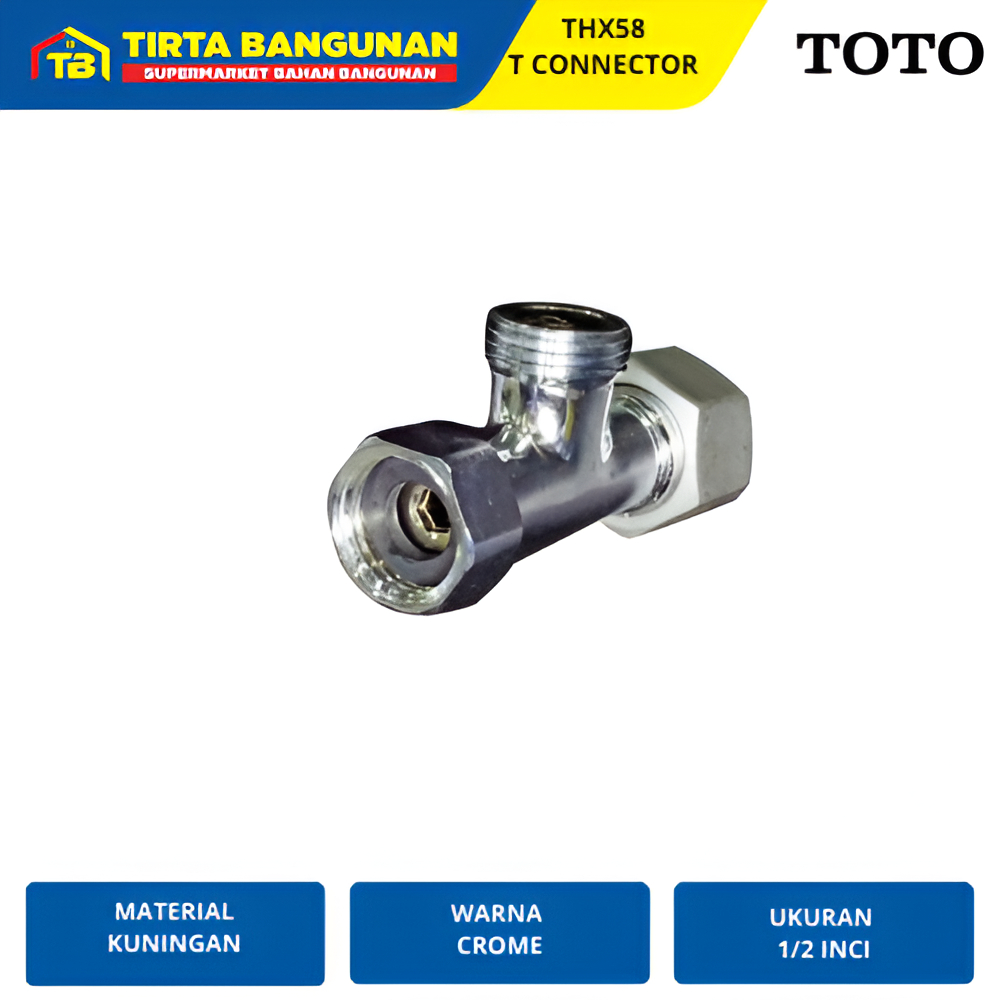 TOTO THX58 T JOIN SET FOR ECO WASHER & SHOWER SPRAY TEE SHOWER/ T SAMBUNGAN