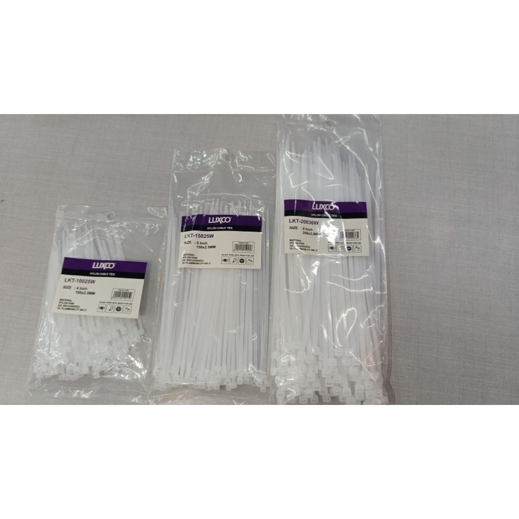 

kabel ties luxco 10cm,15cm,20cm,25cm, hitam dan putih