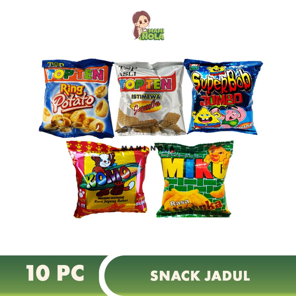 

Snack Jadul Miko Nangka Komo Jagung Topten RIng Bmx