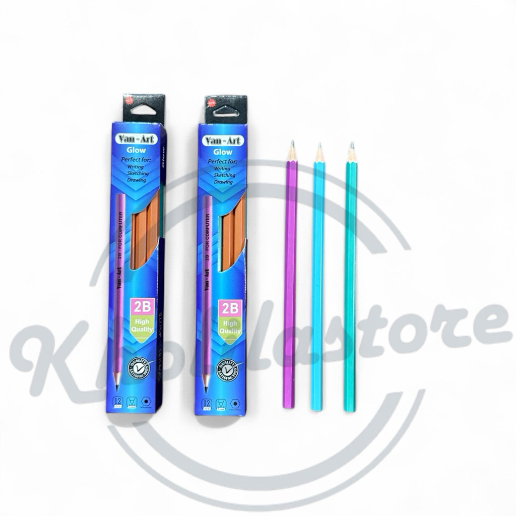 

Pensil 2B Glow Van Art Fluorancent isi 12 pcs