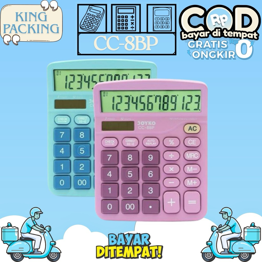 

Kalkulator Warna Joyko CC-8BP Dual Power