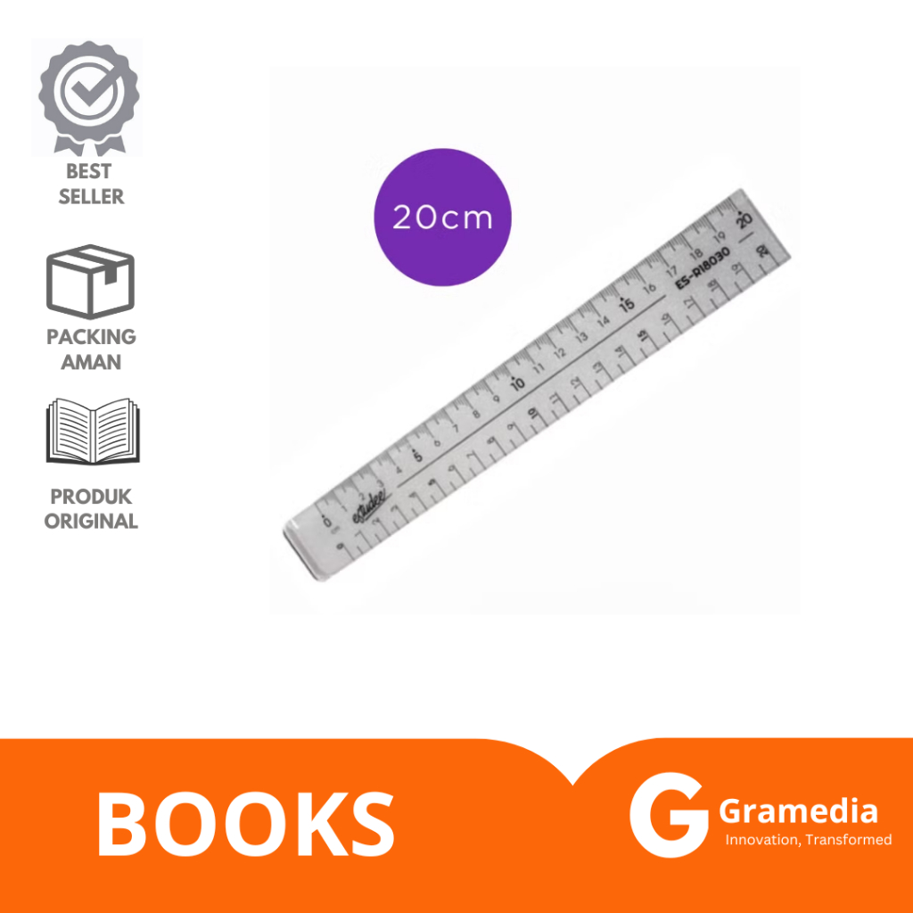 

Gramedia Lampung - Penggaris Estudee Easy Taken Ruler 20Cm