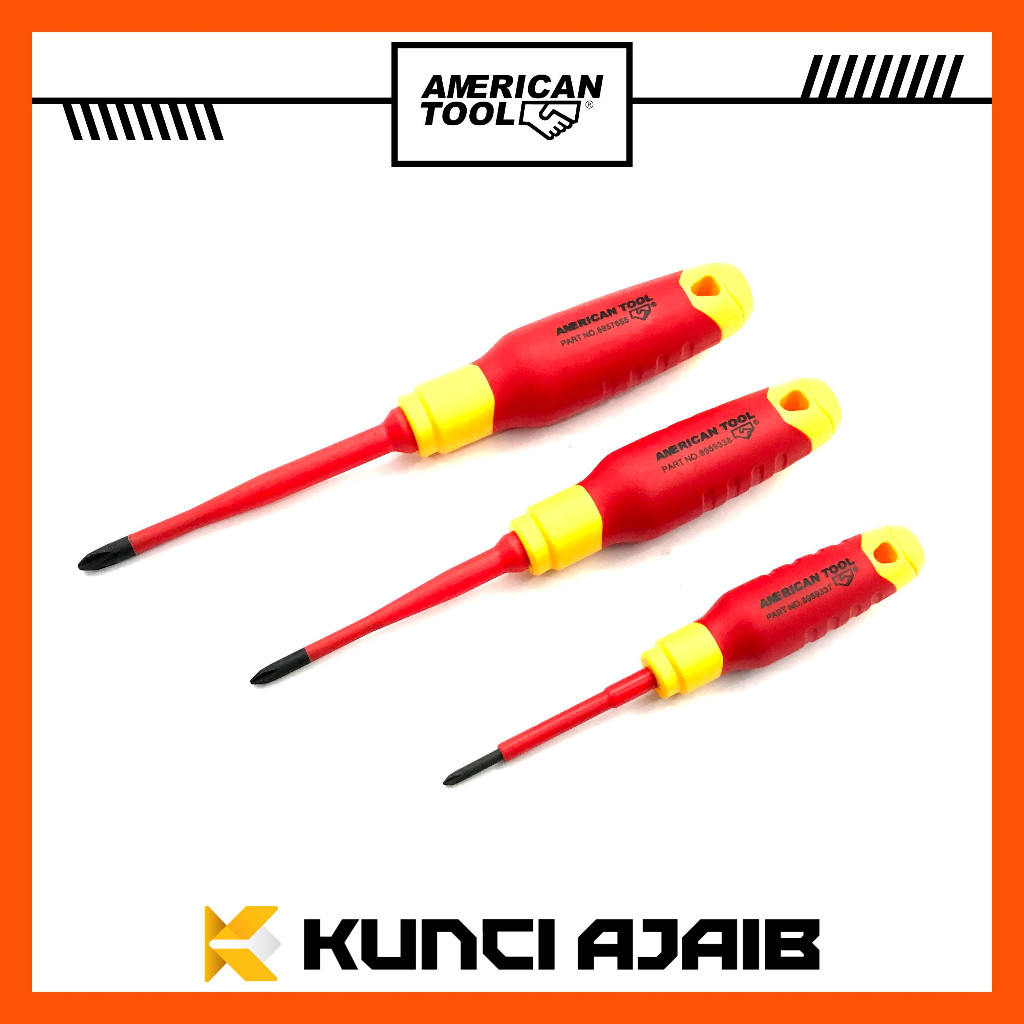 AMERICAN TOOL Obeng Listrik PLUS - Electric Magnetic 1000V Screwdriver