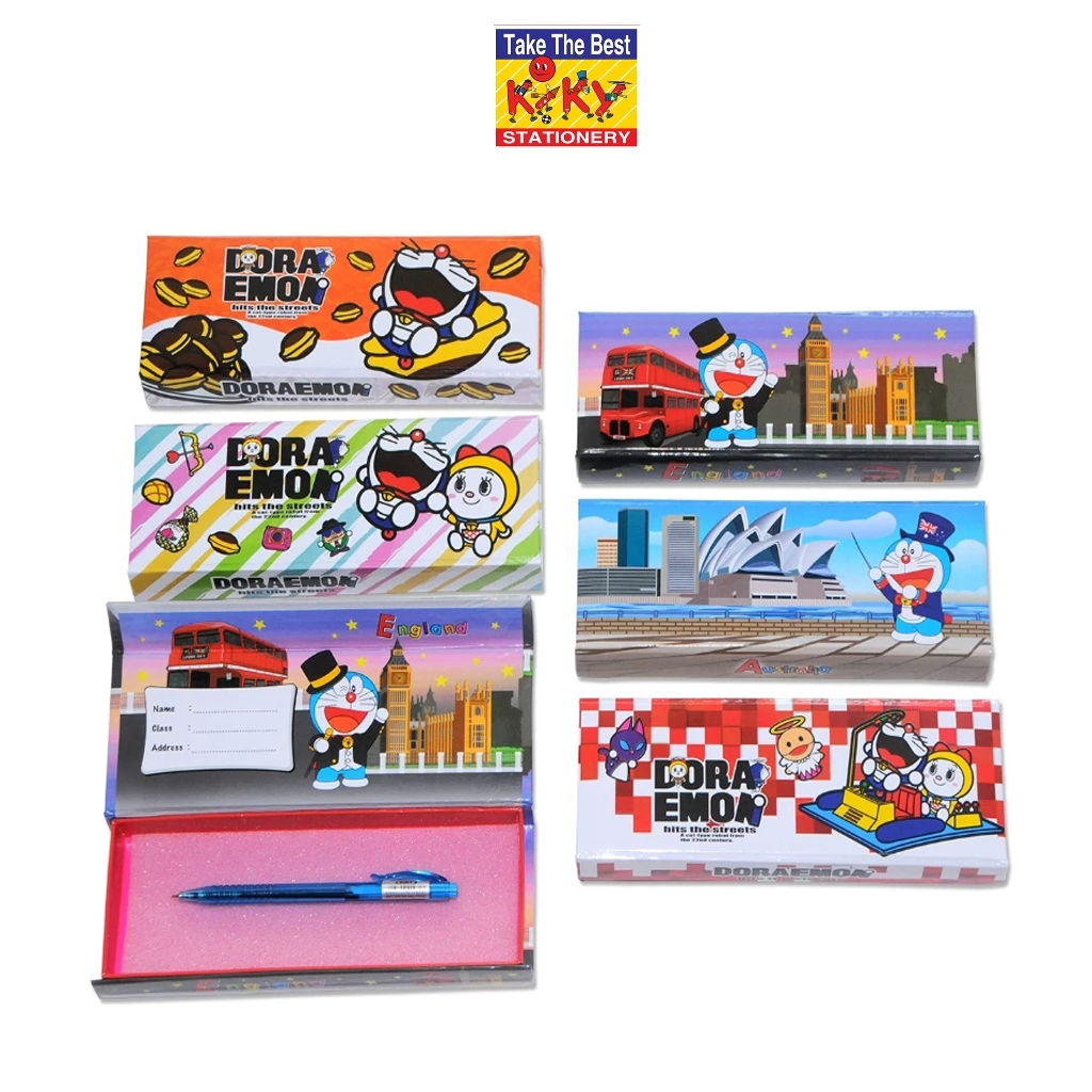 

KIKY Tempat Pensil Tutup Magnet Pencil Case / Mini /Medium/Large - Motif Random