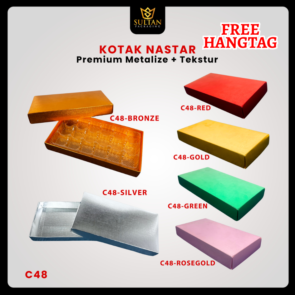 Box Coklat / Kotak Kue Nastar Mika/ Box Kado Hampers / BoxHologram Souvenir/ C48