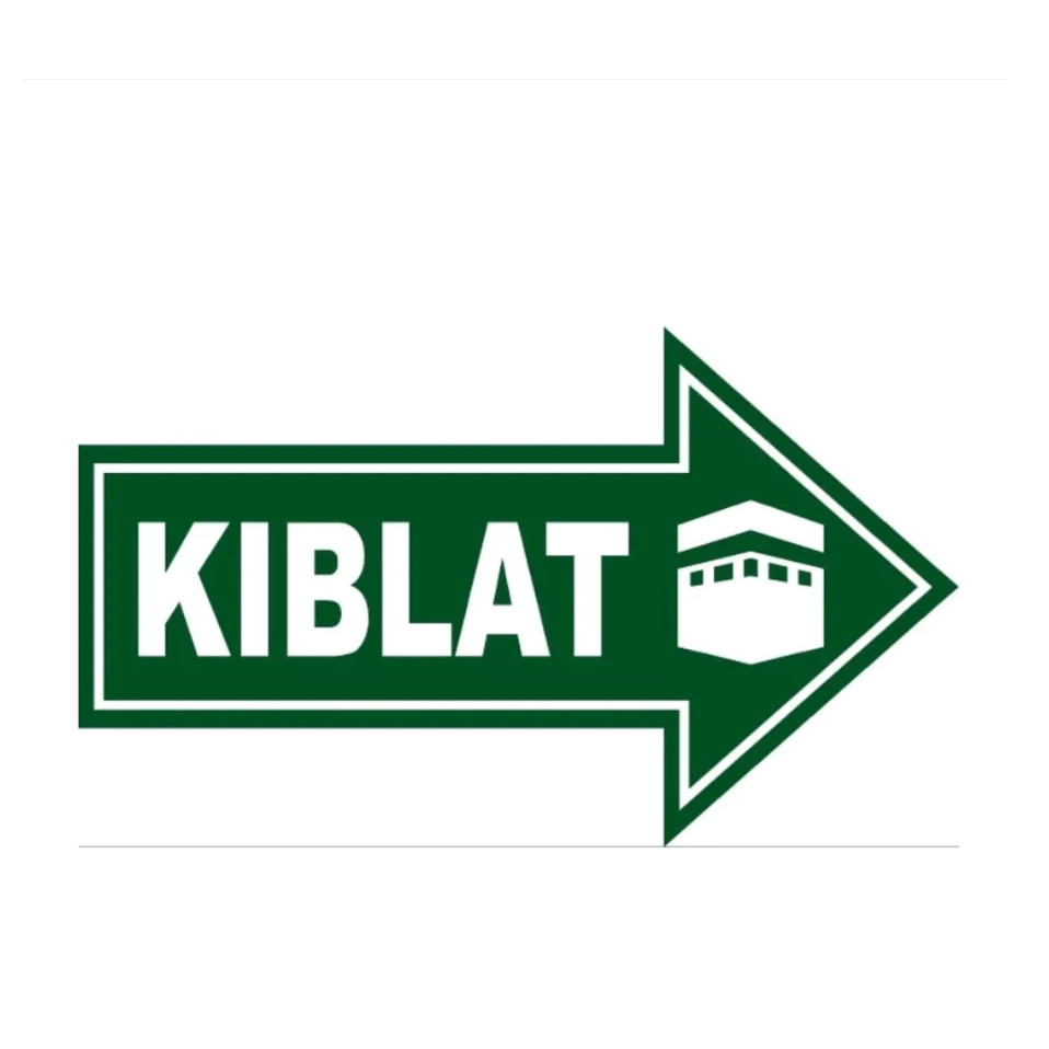 

STIKER ARAH KIBLAT KANAN 6,5x11 cm STICKER WATERPROOF QIBLA FW