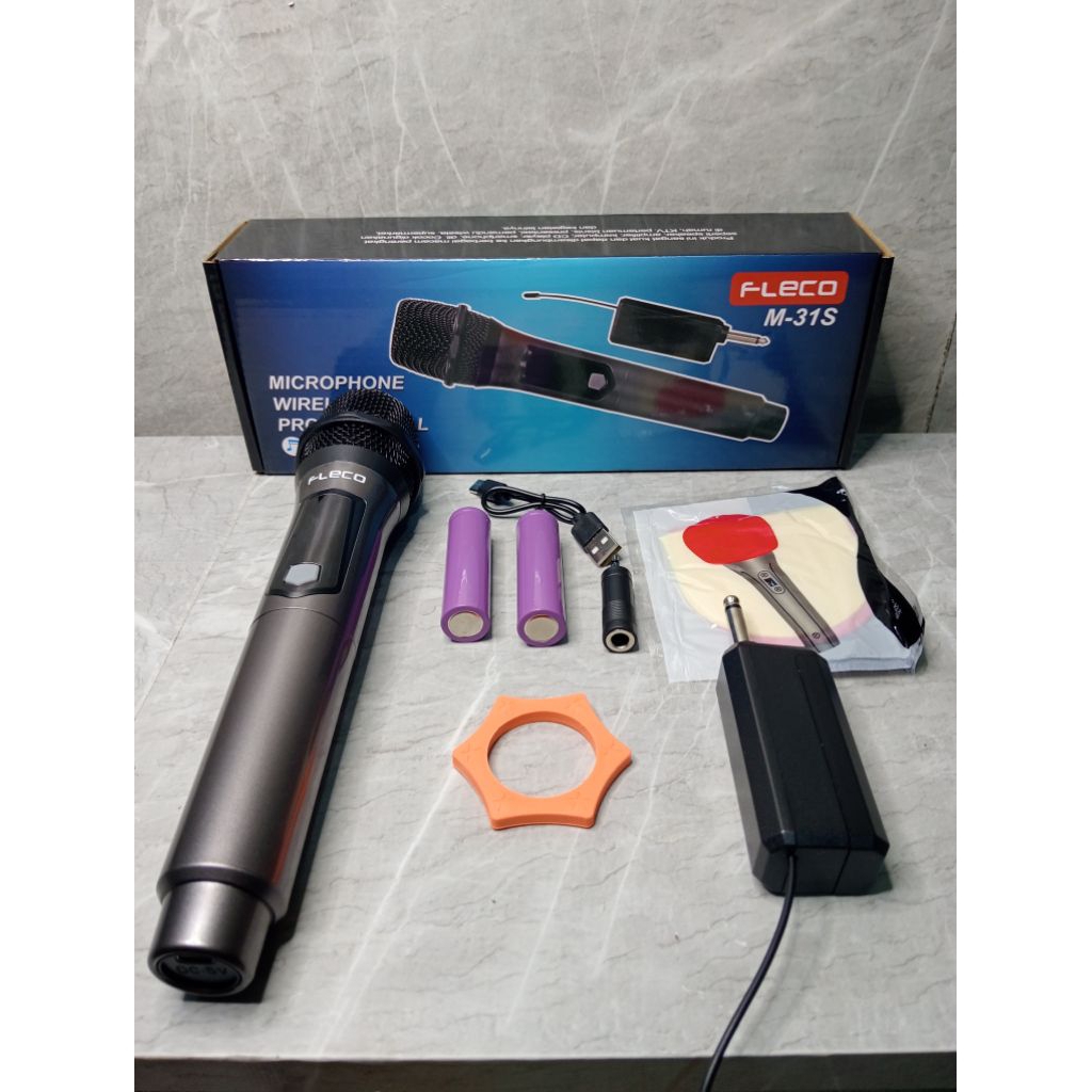 mic wireless fleco m-31s suara jernih