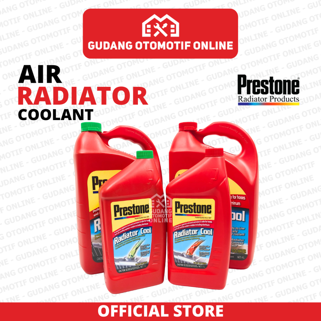 Air Radiator Coolant Prestone 4 Liter 1 Liter 4L 1L Hijau Merah