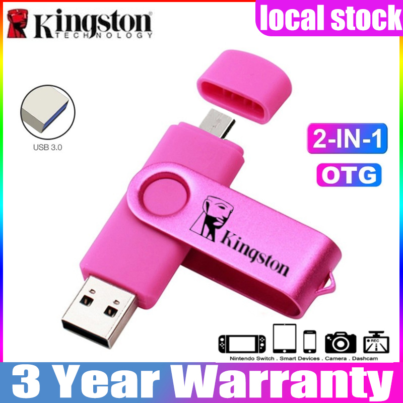 Kingston Flashdisk OTG 2in1 USB3.0＆Type-C | Kapasitas 2TB/1TB Portabel Ponsel Android/Mobil/Laptop F