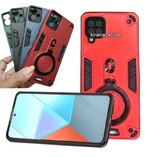 Case Hp Untuk Samsung A12 Samsung M12 Hard Case Robot Kickstand Pro Camera stand holder