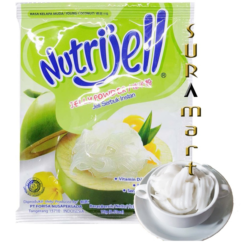 

(10 gr) NUTRIJELL Agar - Agar Jelly Rasa Kelapa Muda Serut Nutrijell Aneka Rasa Untuk Kopyor