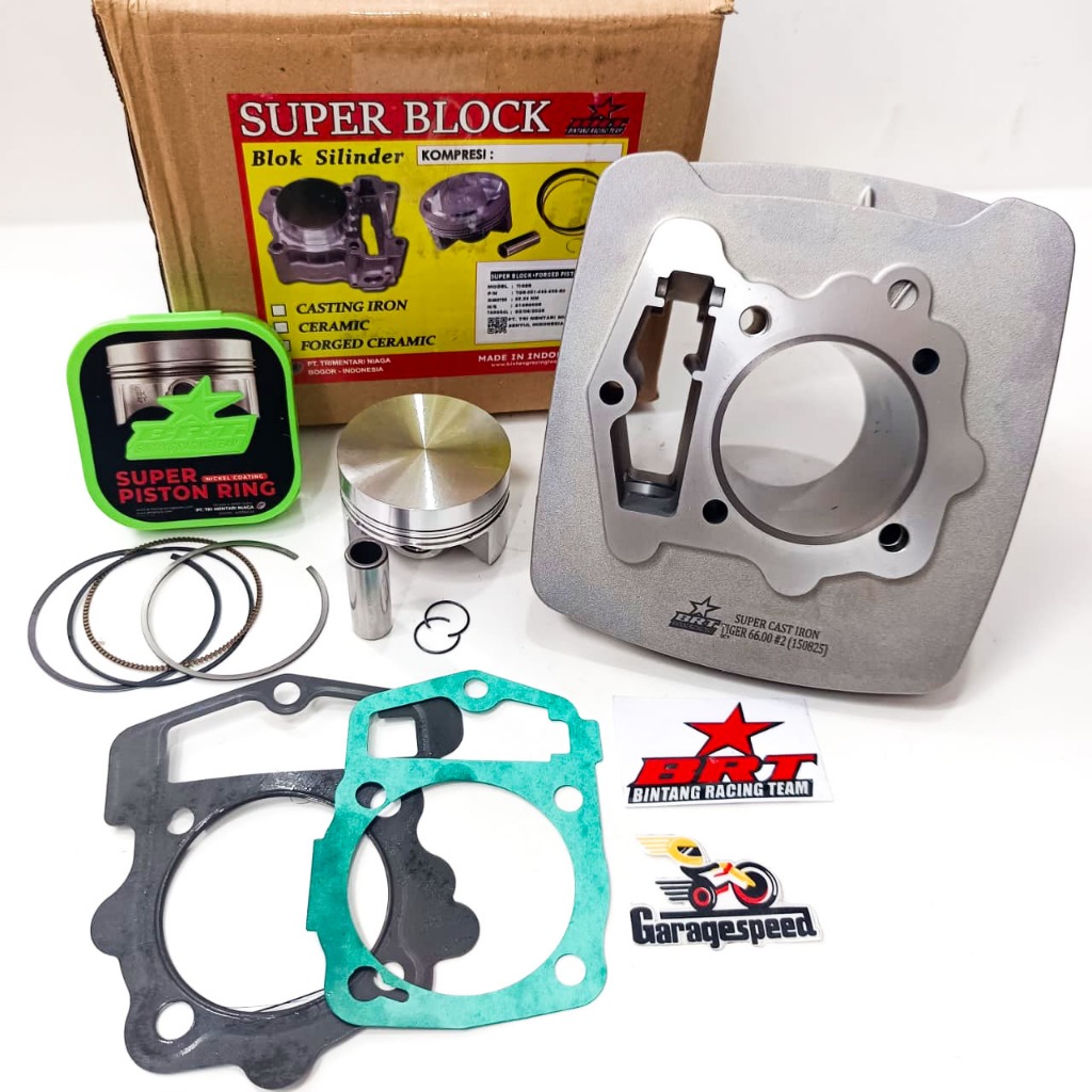 BLOK CAST IRON BRT BORE UP TIGER MEGAPRO GL PRO NEOTECH 66mm