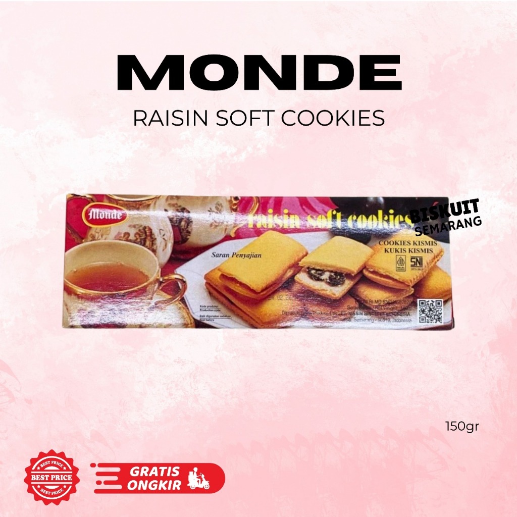 

Monde Raisin Soft Cookies 150gr BISKUIT SEMARANG