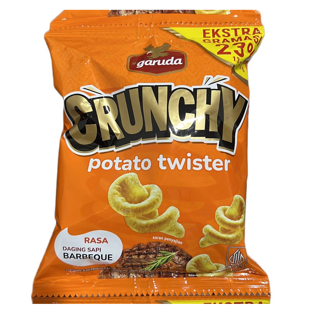 

SNACK KENTANG GARUDA CRUNCHY POTATO TWISTER [1 RENCENG ISI 10 PCS @13G] | GARUDA POTATO TWISTER BARBEQUE | GARUDA CRUNCHY POTATO SEAWEED | POTATO SKY MIX
