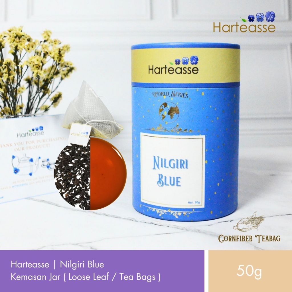 

Harteasse | Nilgiri Blue | Teh Hitam Nilgiri Blue | Kemasan Paper Tube | 25 Tea Bags (50gr)