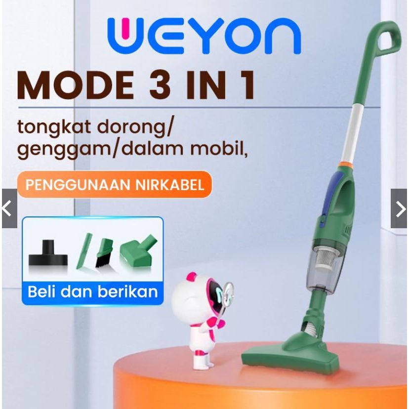 Weyon X57 Vacuum Cleaner Wireless Penyedot debu 3-in-1 yang kuat penyedot debu multifungsi dan multi