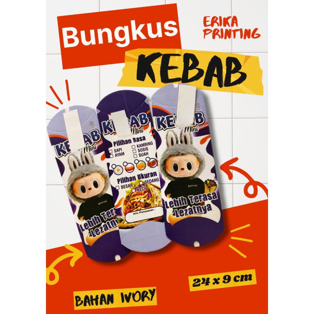 

Promo Kemasan kebab, Bungkus Kebab, Dus Kebab isi 100 pcs ukuran 24 x 9 cm bahan ivory tebal
