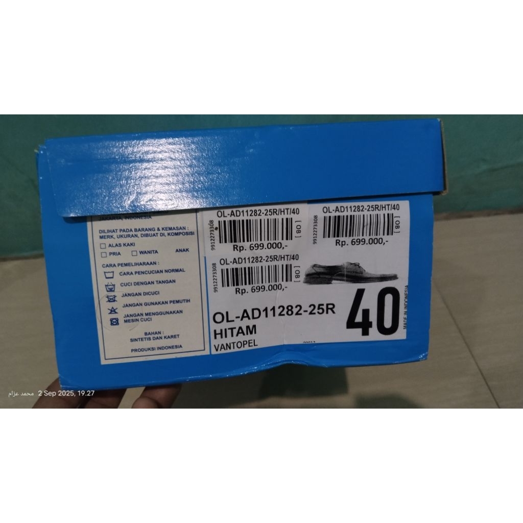 sepatu vantopel yongki komaladi size 40