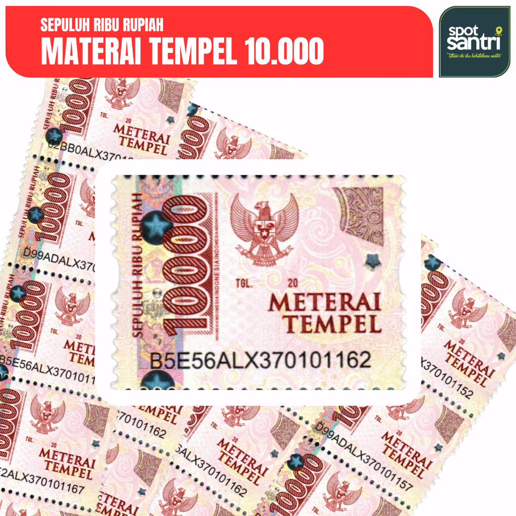 

Materai Tempel 10000 Asli 100% Original Pos Indonesia | Matrai 10.000 [PCS]