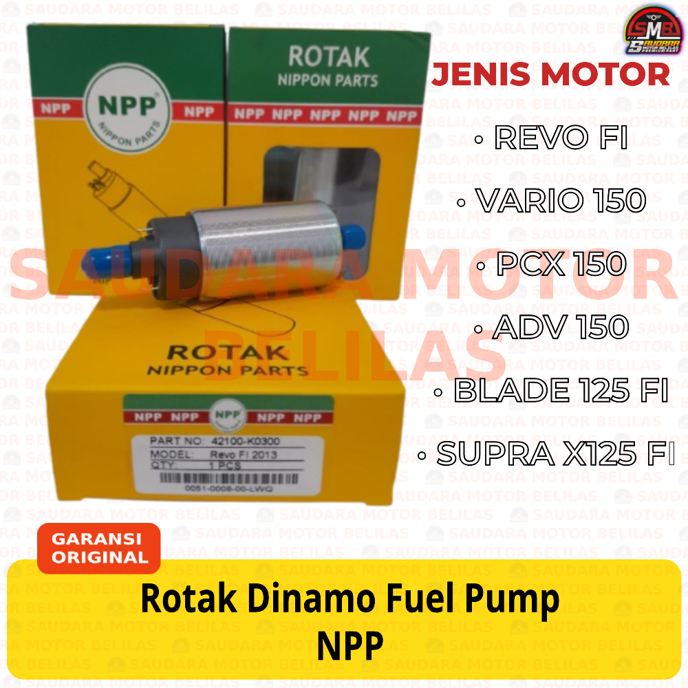 NPP Rotak REVO FI / VARIO 150 / PCX 150 / ADV 150 / BLADE 125 FI / SUPRA X125 FI Rotax Dinamo Fuel P