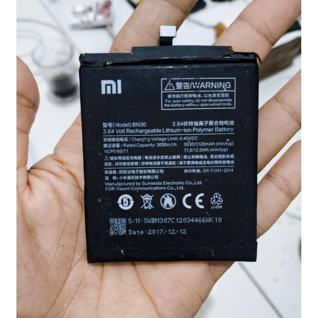 BATTERY BATRE BATRAI REDMI XIOMO 4A BN30 NORTMAL TESTED ASLI COPOTAN ORIGINAL