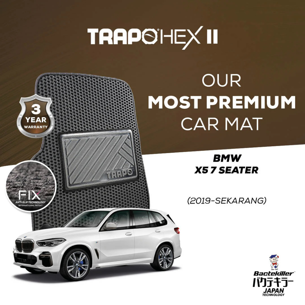 Karpet Premium Trapo Hex II BMW X5 7 Seater (2019-Sekarang) Karpet BMW X5