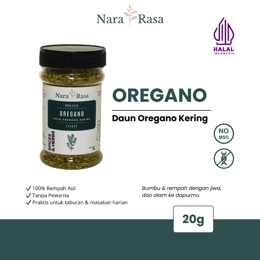

Nara Rasa Oregano 20g – 100% Murni Tanpa MSG