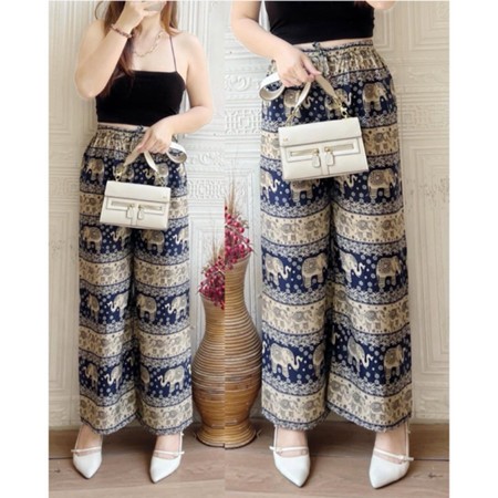 Viral Kulot Gajah Thailand | Kulot Import Rayon Motif Gajah