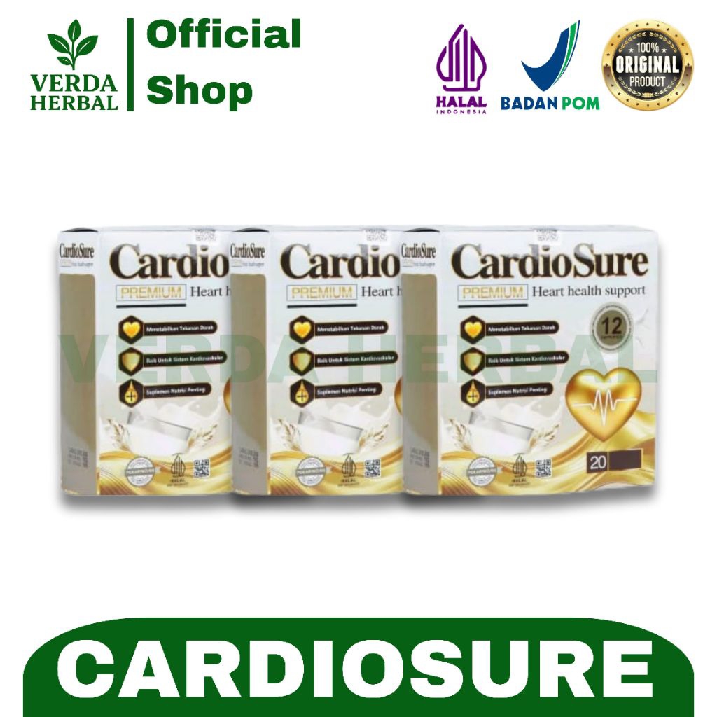 

CARDIOSURE 3 BOX MILK SUSU MENGOBATI HIPERTENSI JANTUK STROK KOLESTEROL ASAM URAT