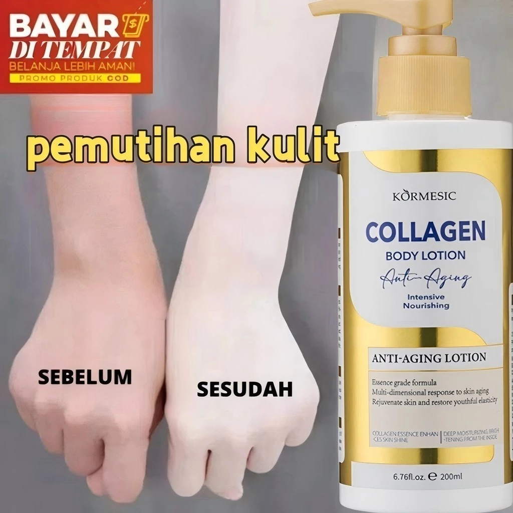 200ml COLLAGEN Whitening Collagen Body Lotion BPOM Pemutih Badan Permanen Bpom Whitening Body Skin C