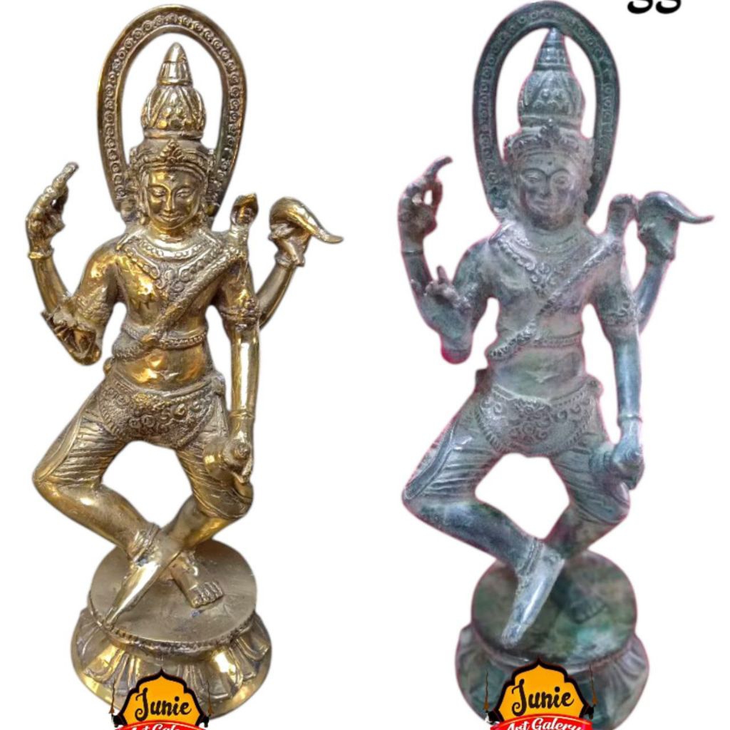 Siwa Nataraja Emas Kuningan / Siva / Siwa Menari 35 Cm / Dewa Siwa