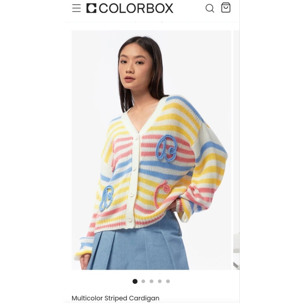 Colorbox multicolor cardigan pastel Colorbox BARU BUKAN PRELOVED